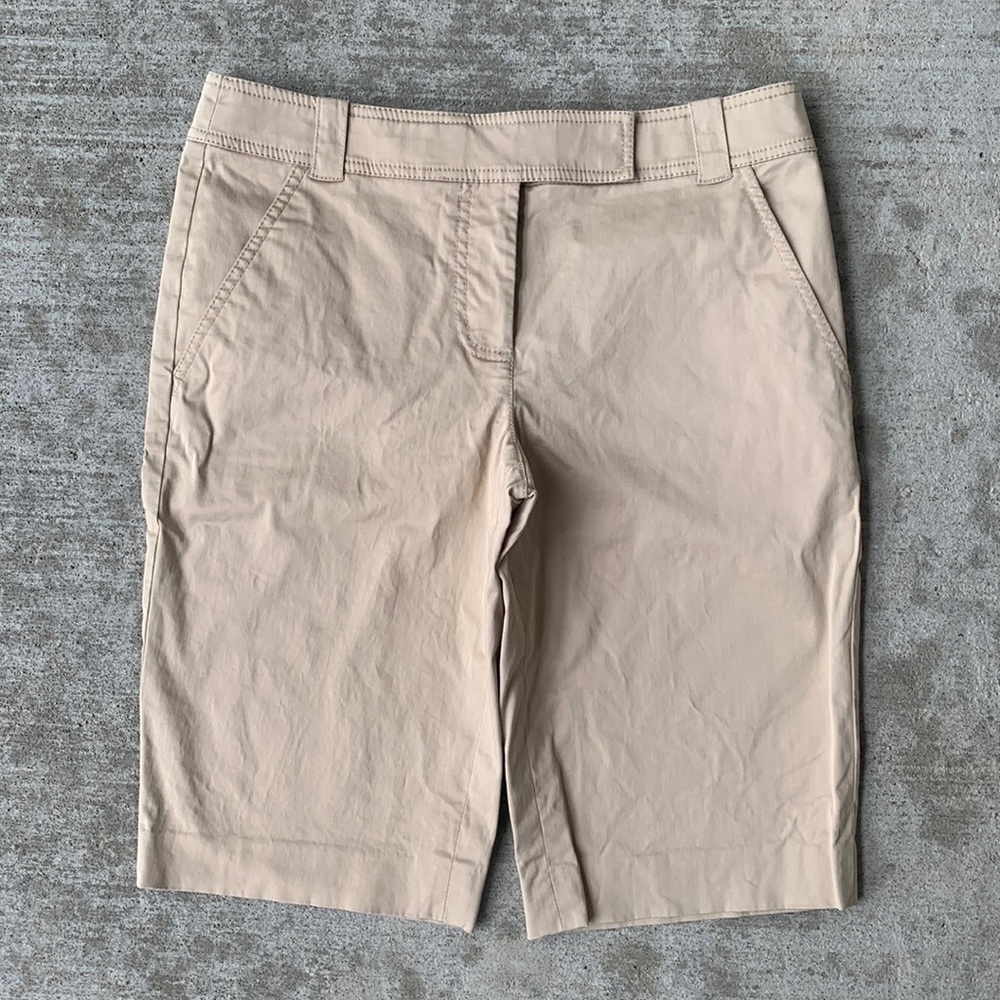 Tory Burch Khaki Bermuda Shorts - Picture 2 of 11